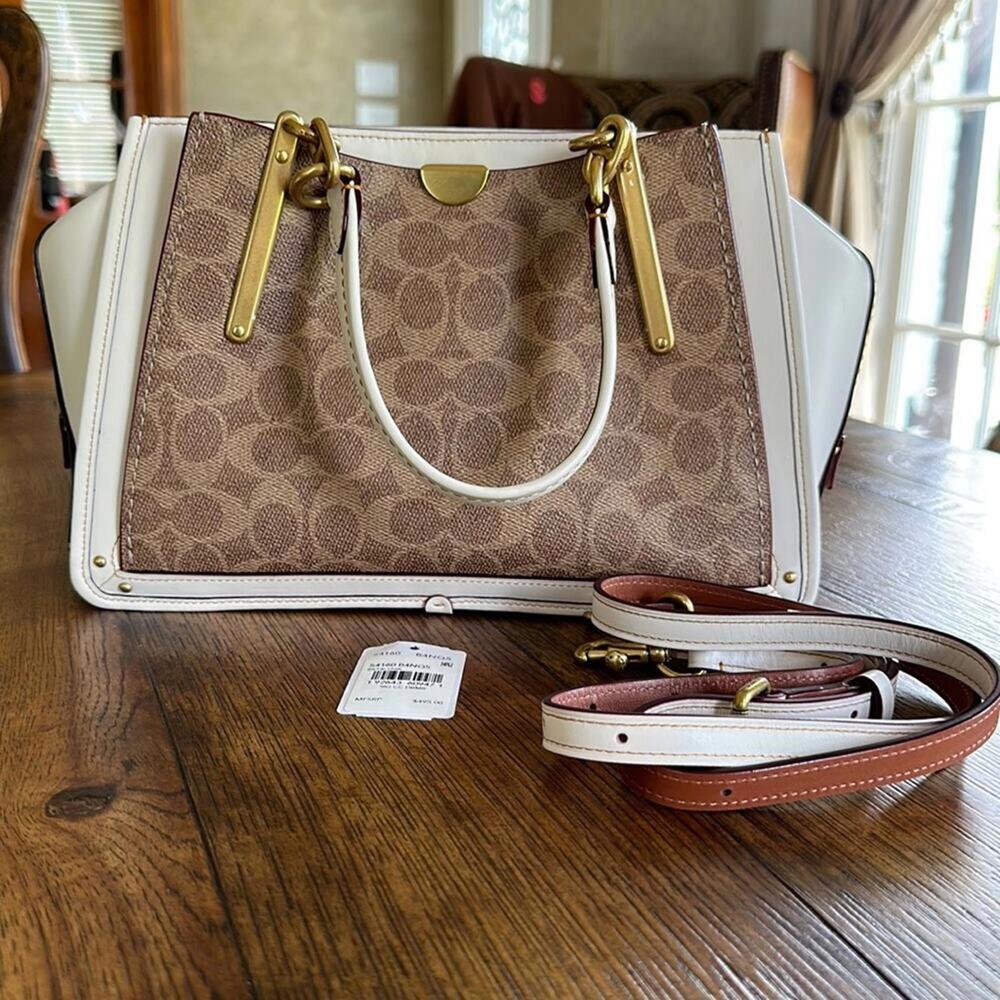 Coach | Tan & Cream Signature Dreamer Crossbody Bag | 0761